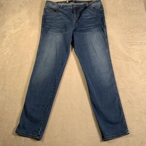KUT from the Kloth Jeans Womens 18 Blue‎ Skinny Stretch Tapered Denim KP0495MBA7